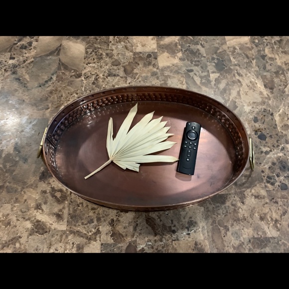 Nappa style Hammered vintage Copper tray . - Picture 4 of 5